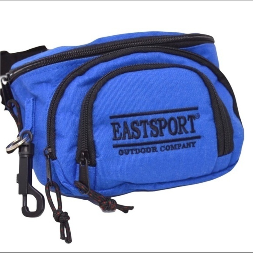 Retro Eastsport Royal Blue Fanny Pack‎ Bungee Pulls